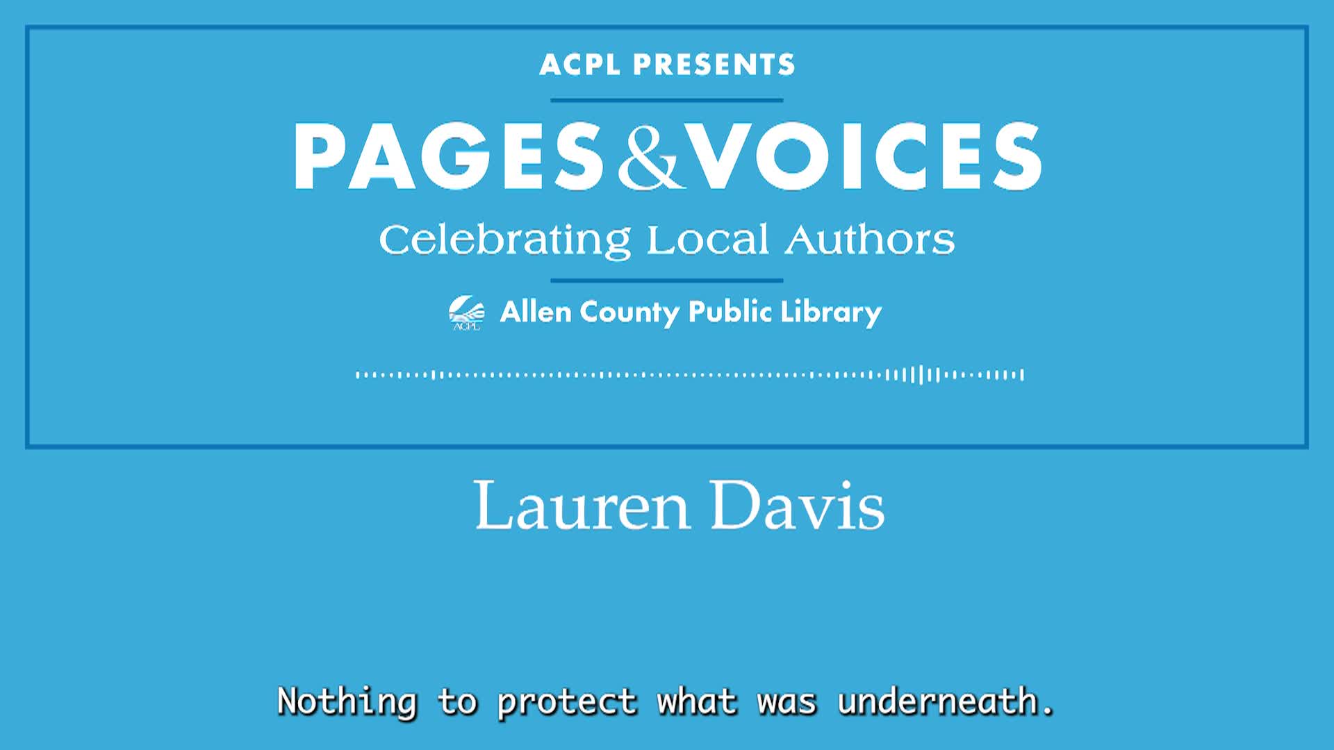 Pages & Voices: Lauren Davis