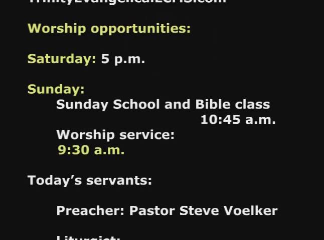 Worship With Trinity Lutheran