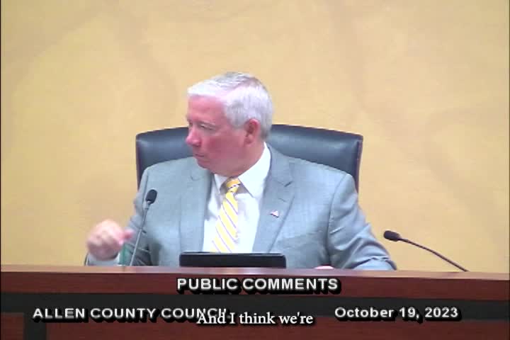 Navigate to Allen County Council 10-19-23 Part 2