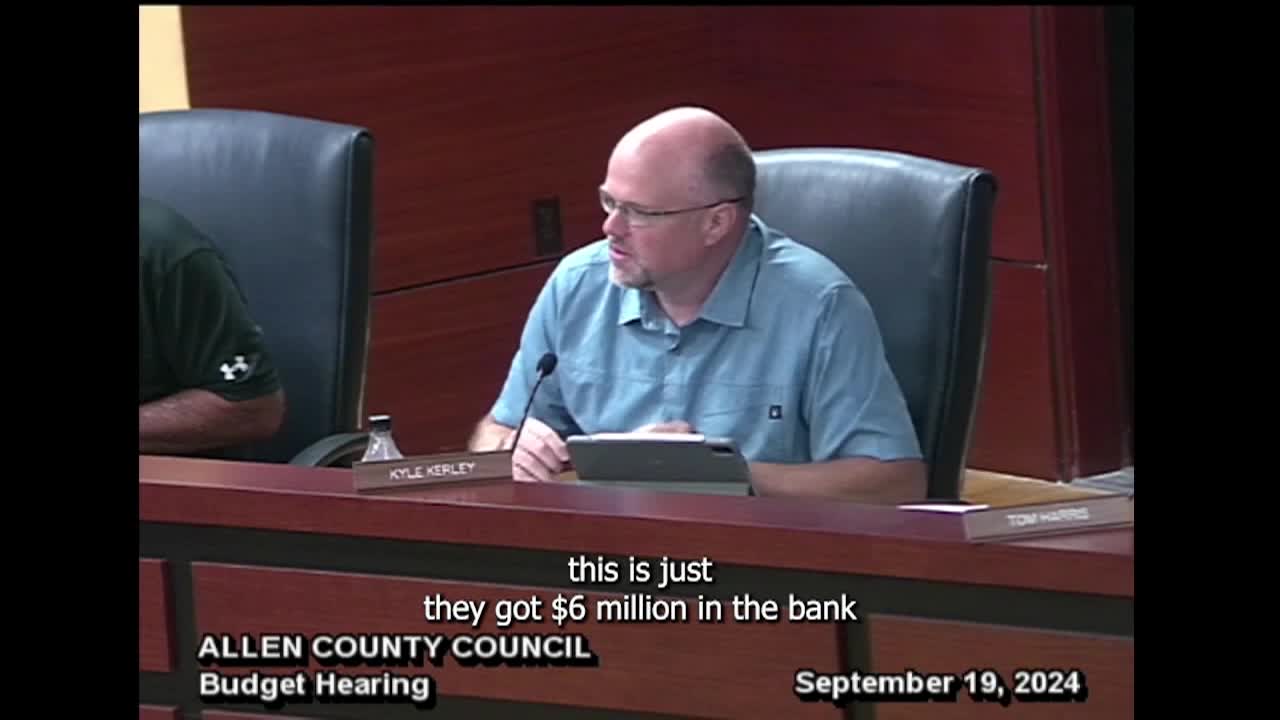 Navigate to Allen County Council - Budget part 3 Sept. 19th, 2024
