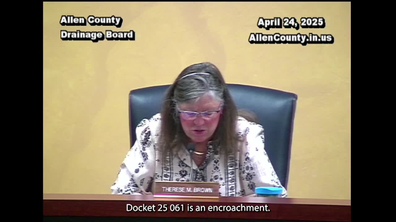 Navigate to Allen County Drainage Board - April 24th, 2025